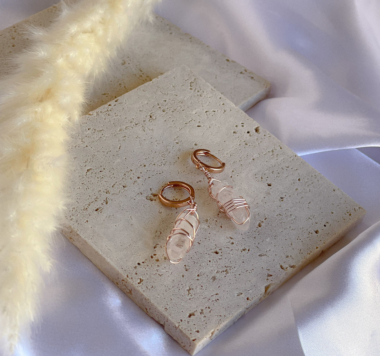 Crystal Wrapped Huggie Earrings