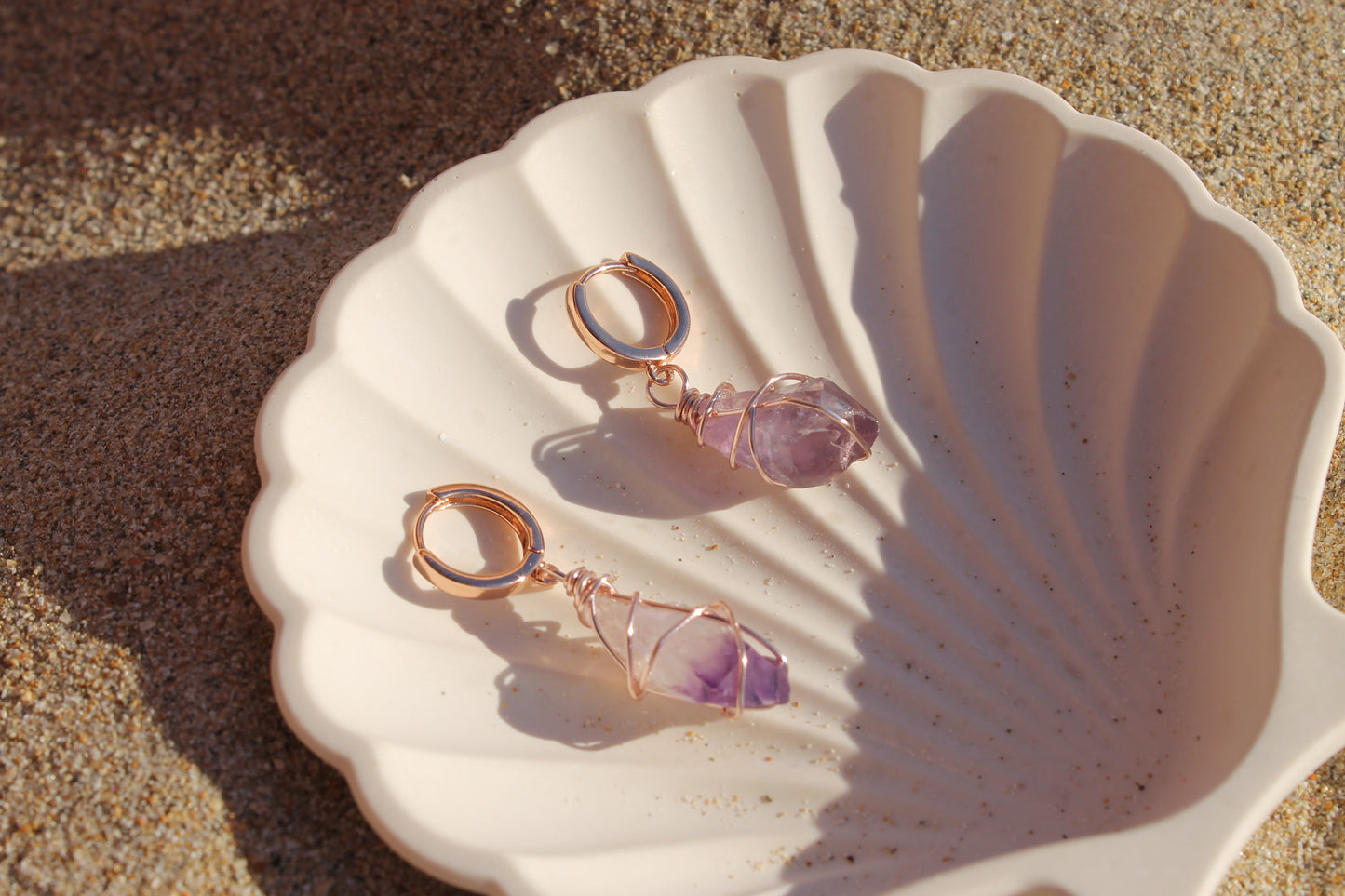 Crystal Wrapped Huggie Earrings