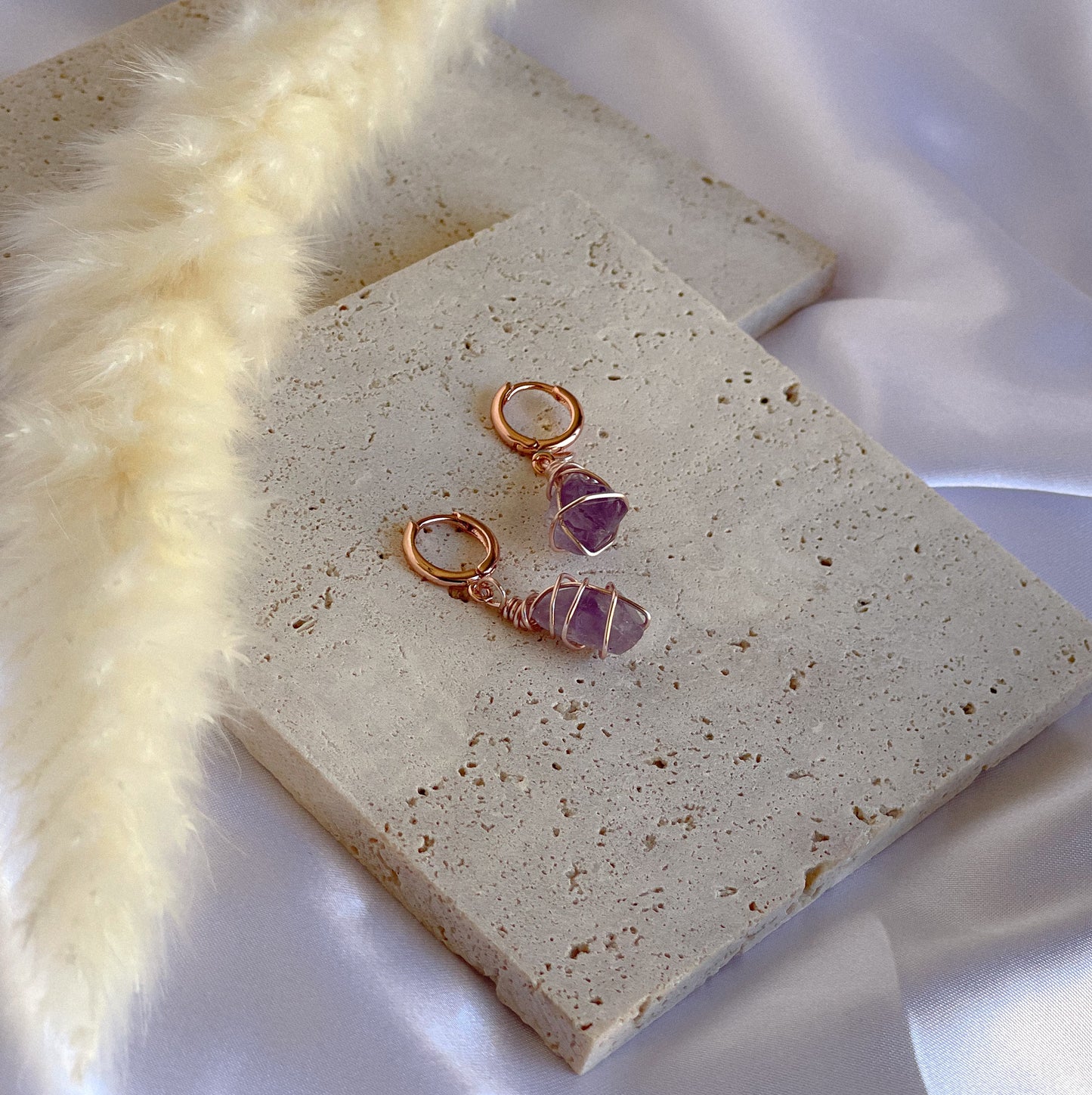 Crystal Wrapped Huggie Earrings
