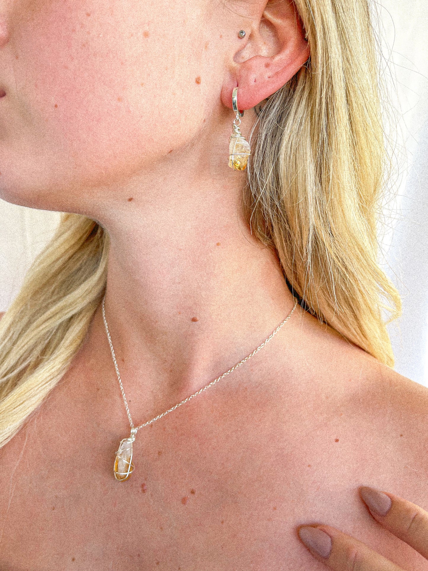 Crystal Wrapped Huggie Earrings