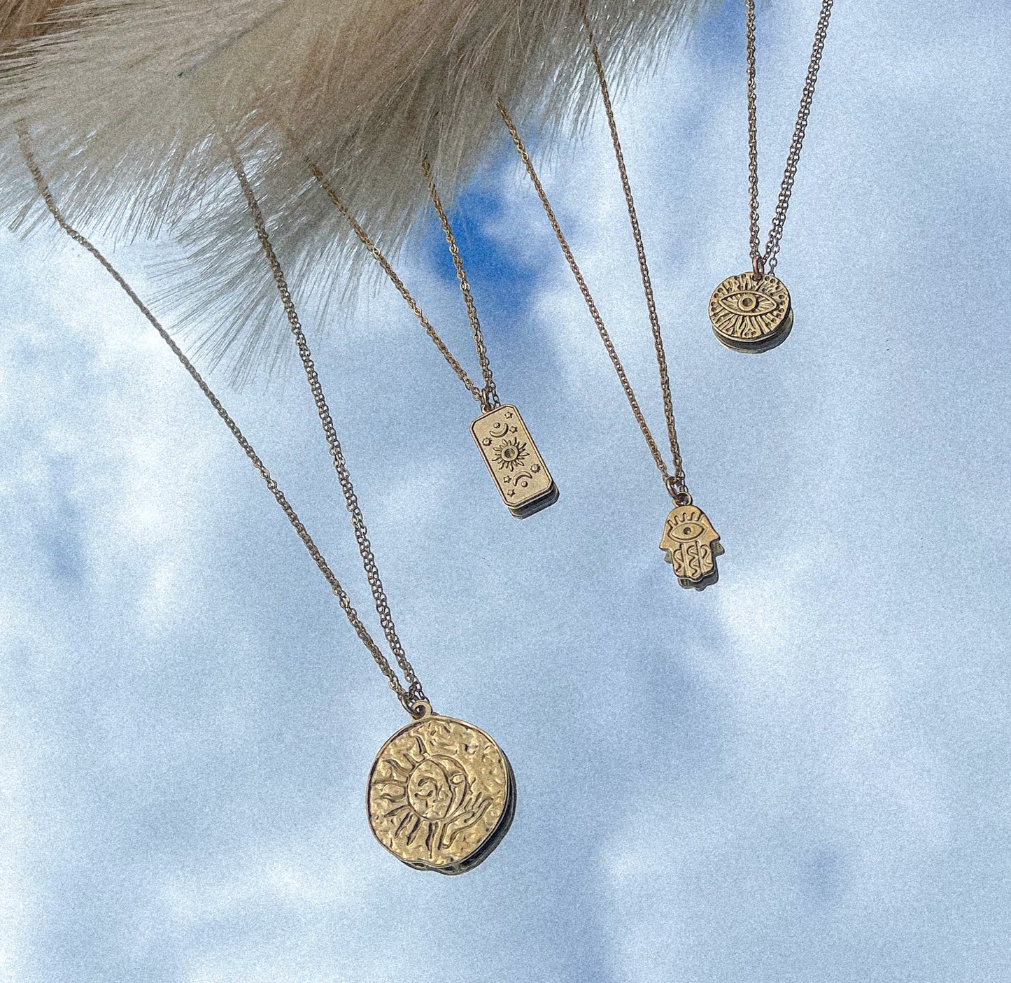 LEO Sun & Moon Pendant Necklace