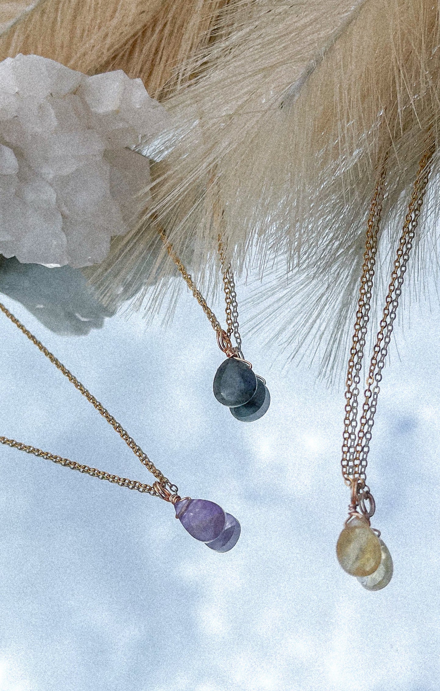 Citrine Droplet Necklace