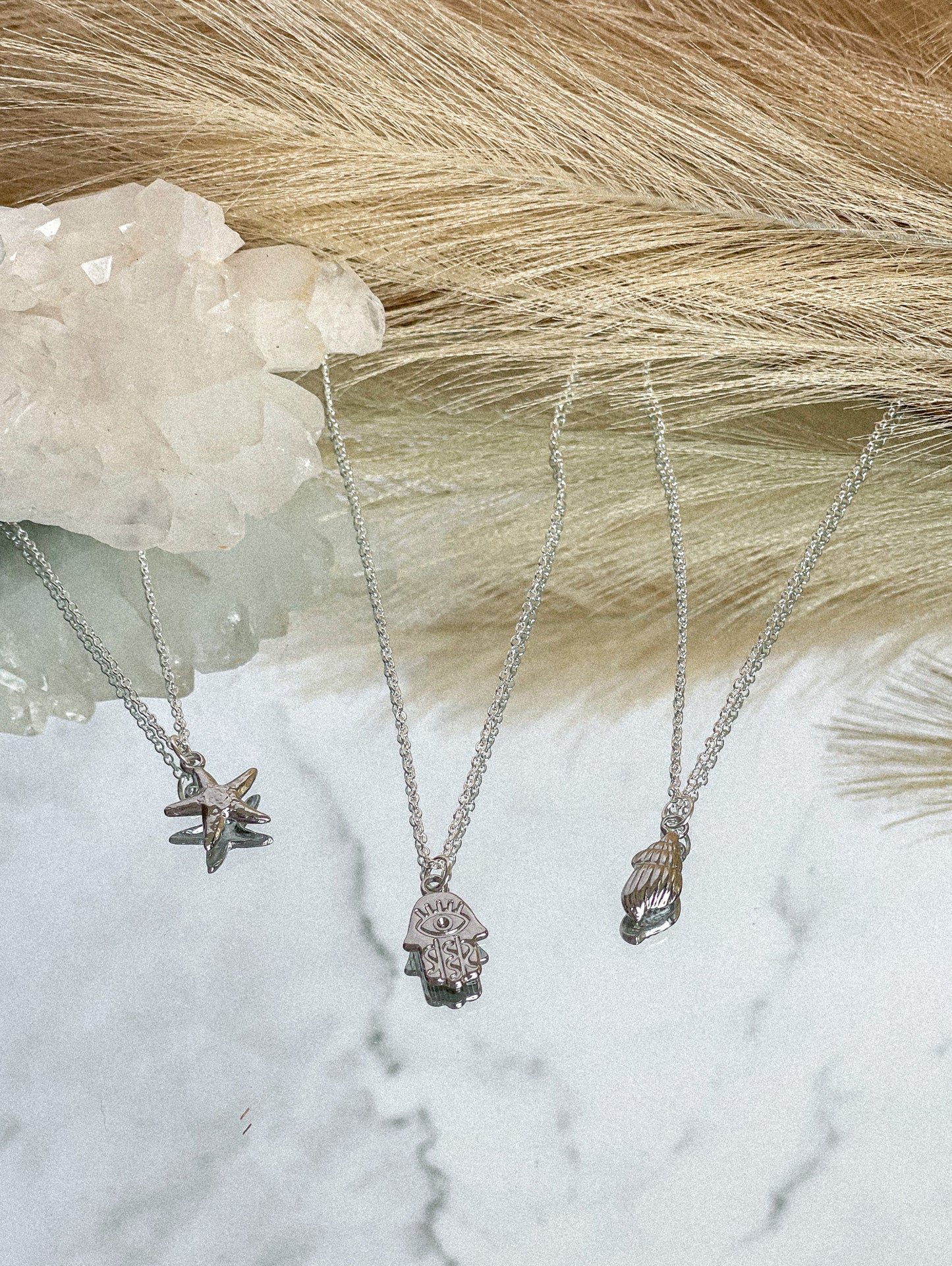 STRENGTH Hamsa Hand Pendant Necklace