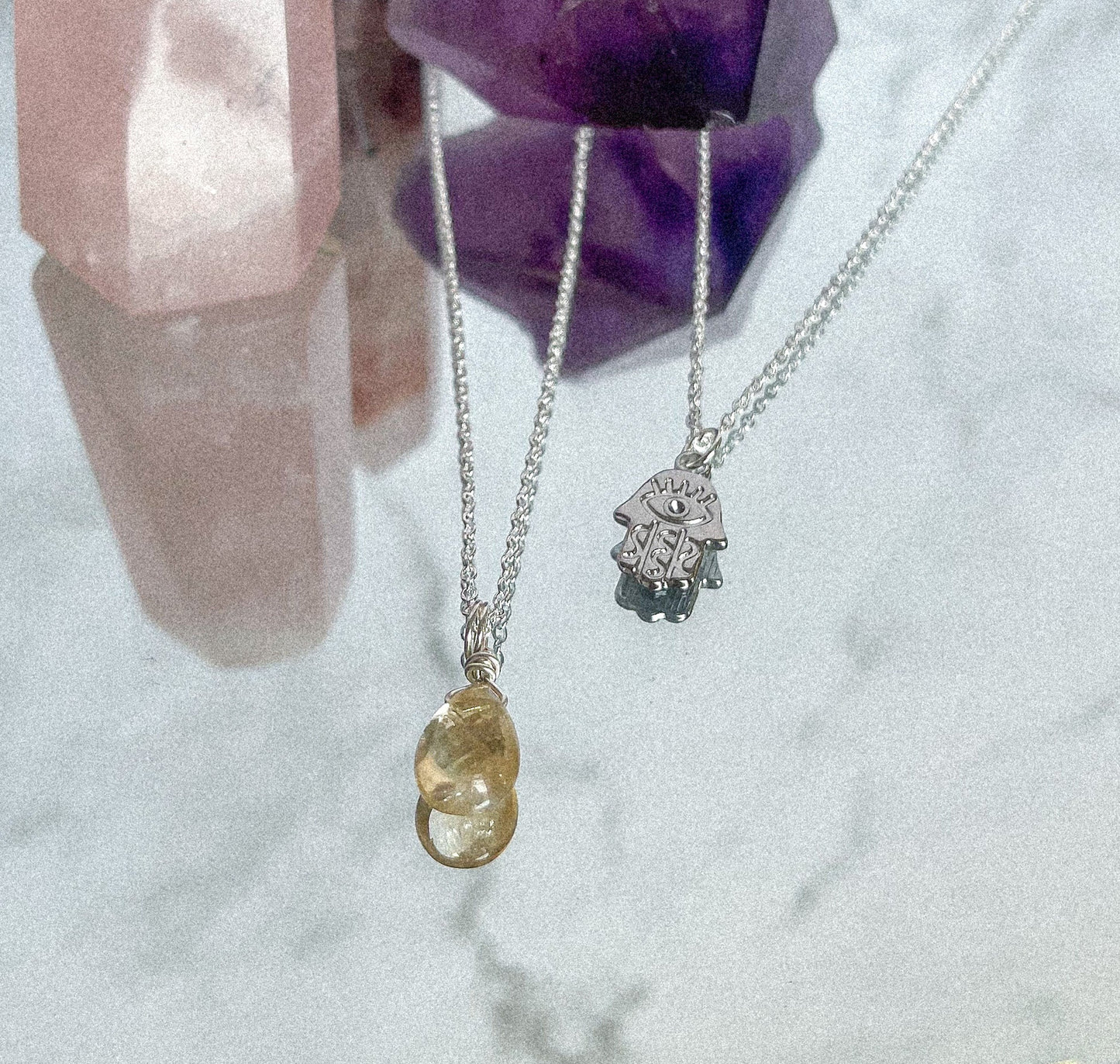 STRENGTH Hamsa Hand Pendant Necklace