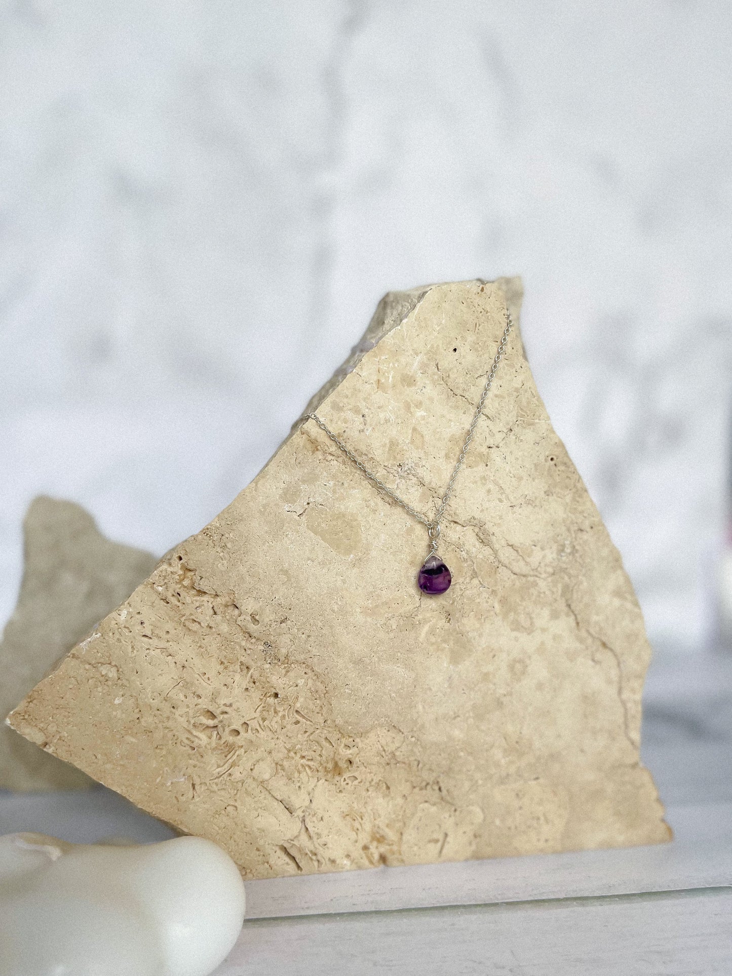 Fluorite Droplet Necklace