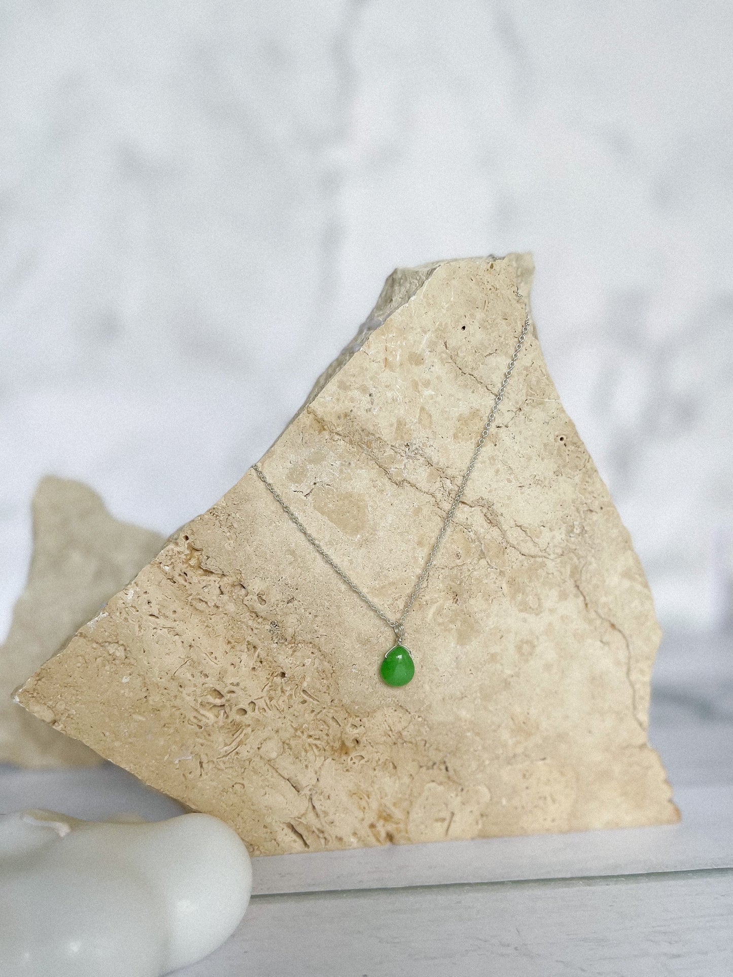Jade Droplet Necklace