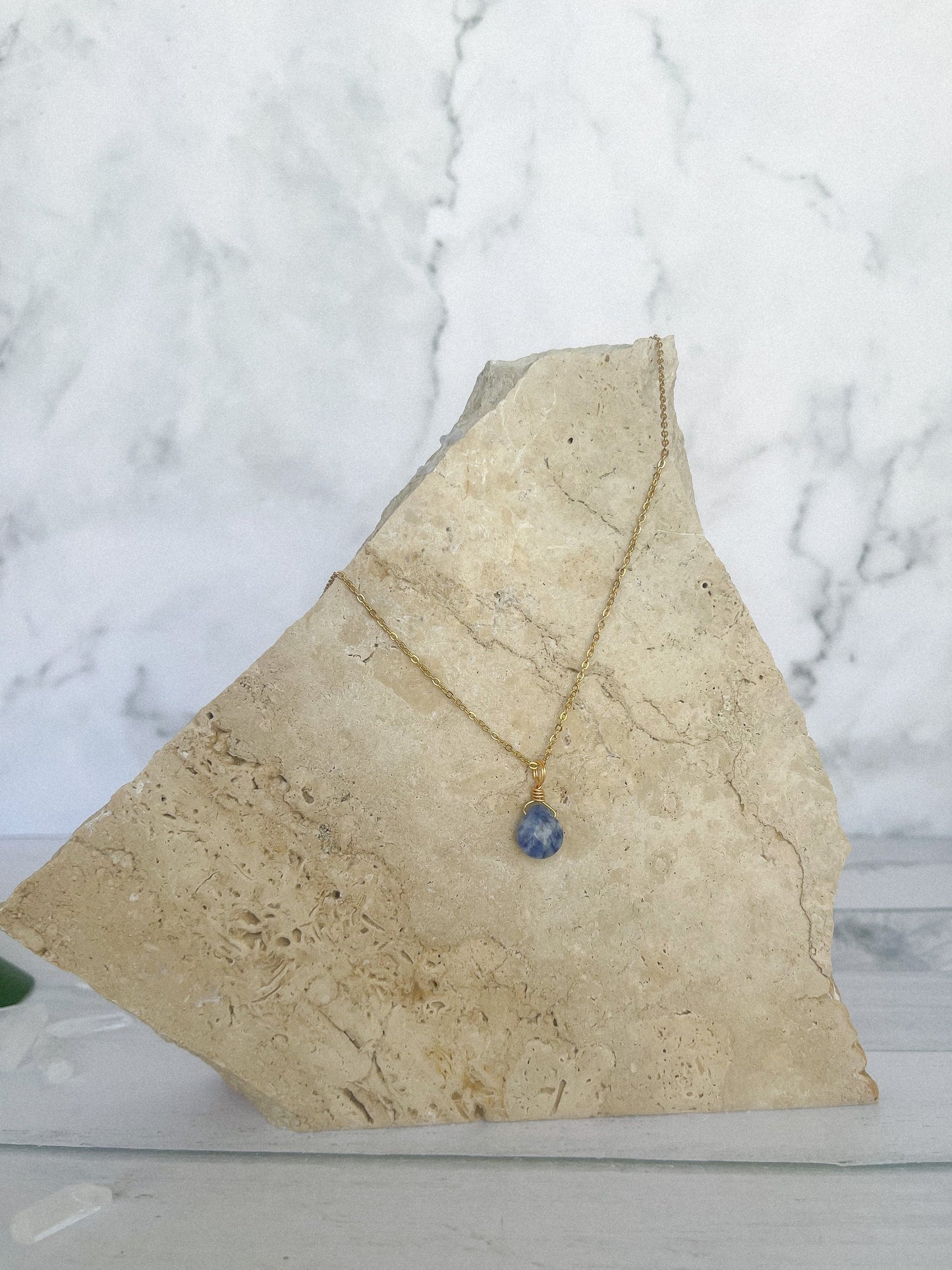 Sodalite Droplet Necklace