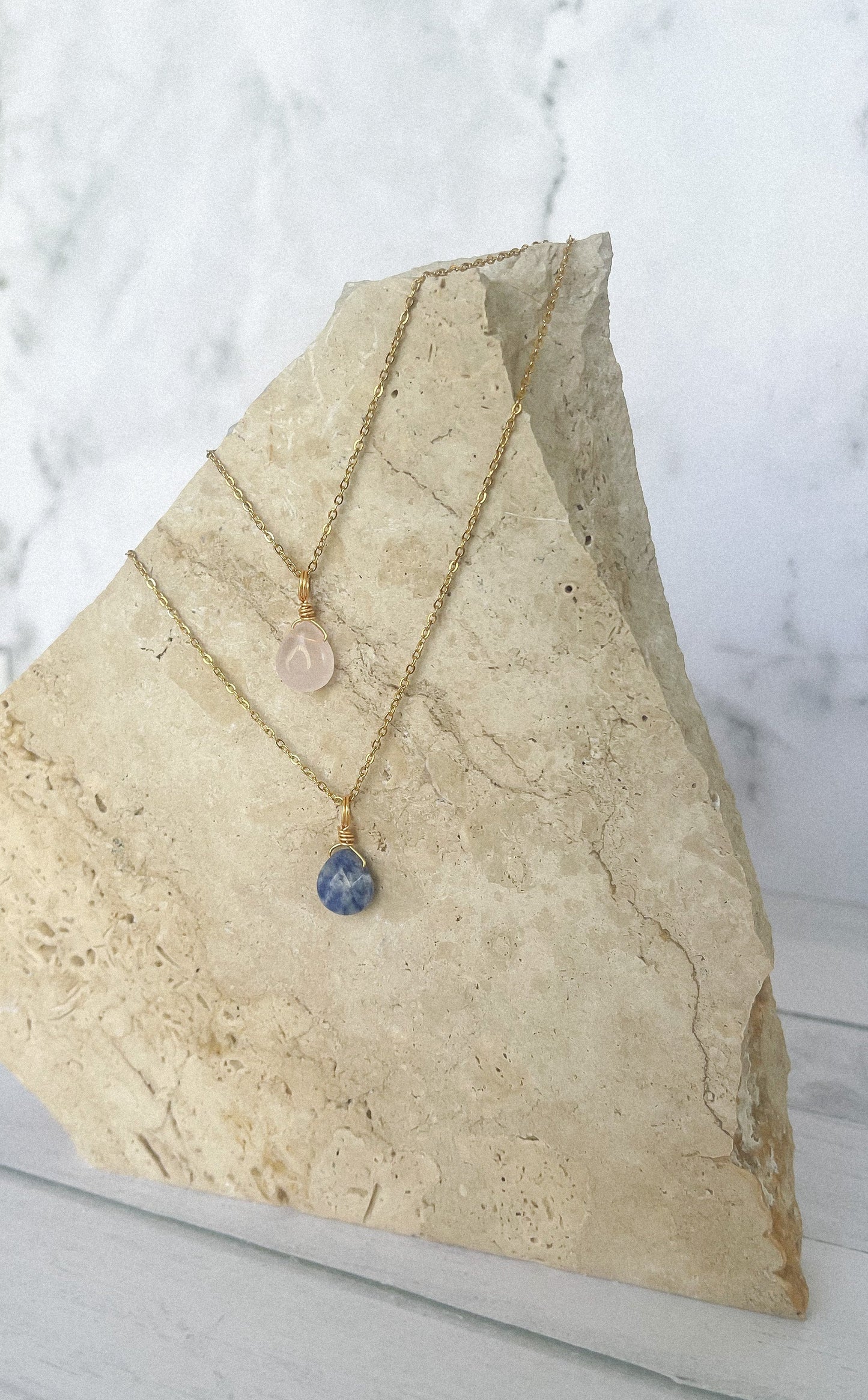 Sodalite Droplet Necklace