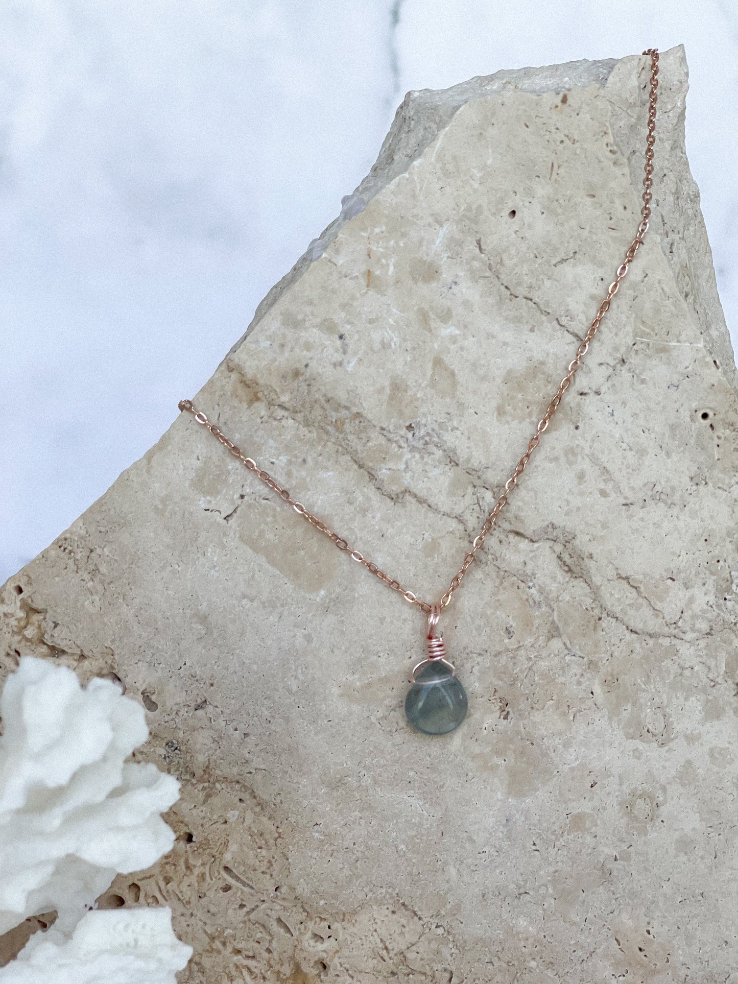 Fluorite Droplet Necklace