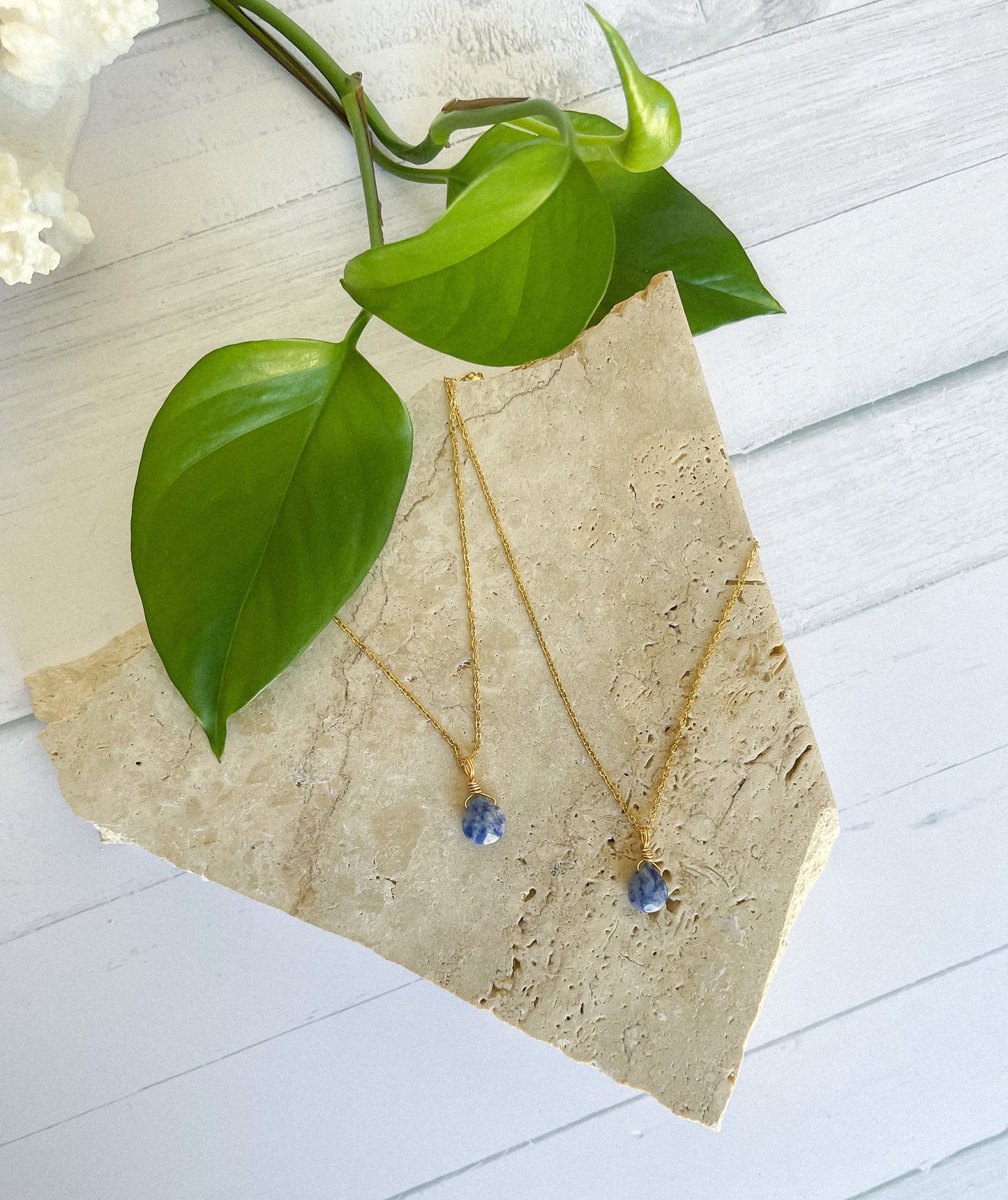 Sodalite Droplet Necklace