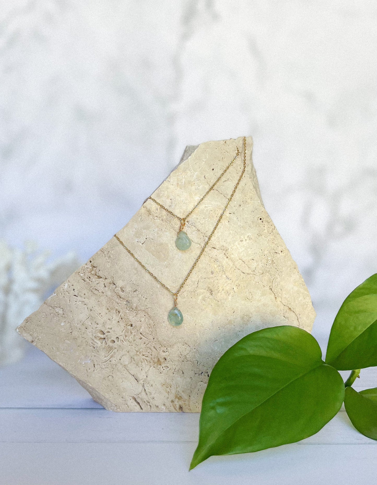 Fluorite Droplet Necklace