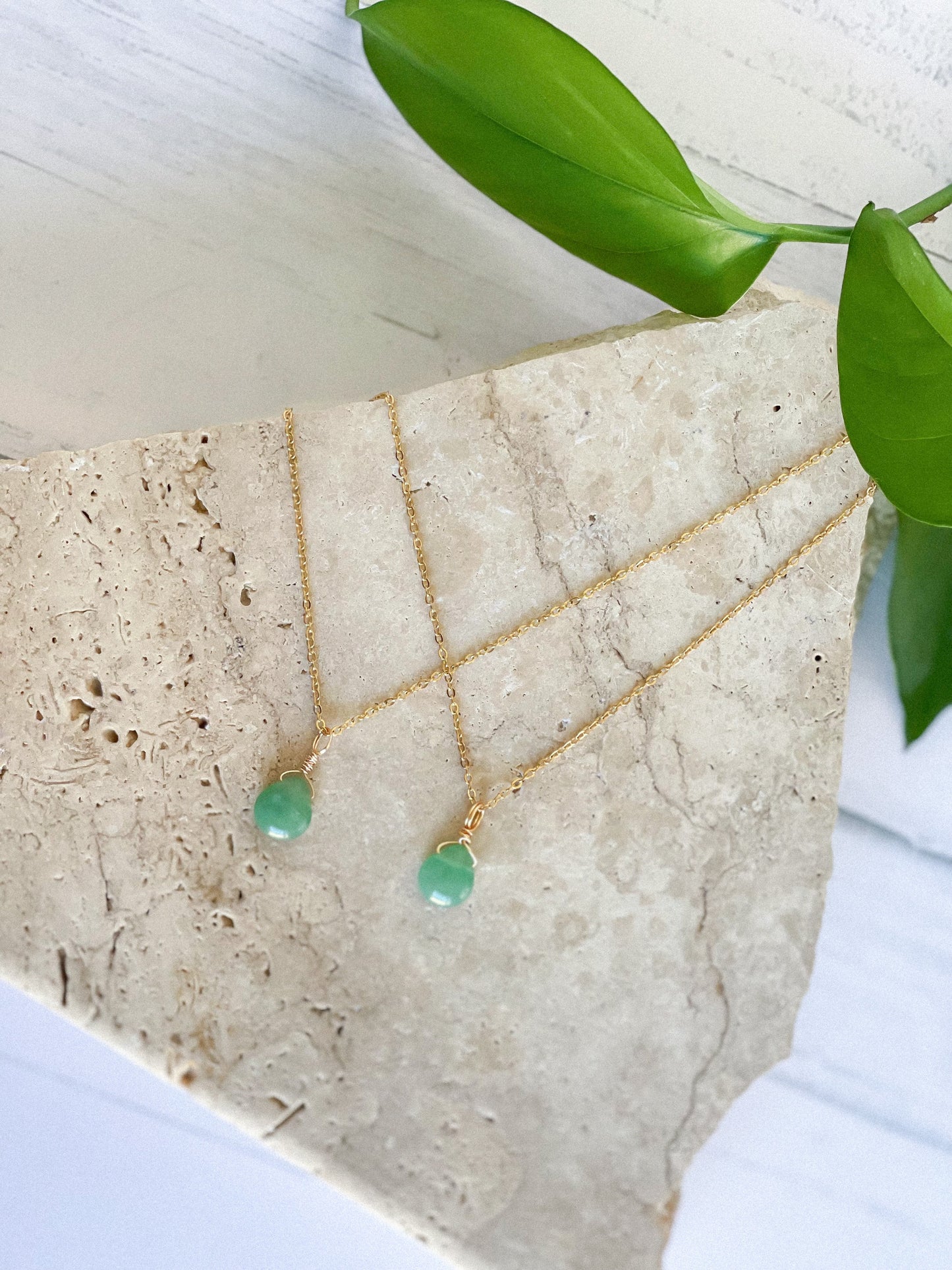 Green Aventurine Crystal Necklace