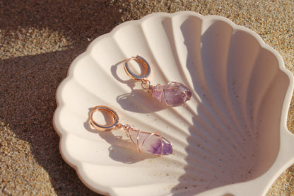 Crystal Wrapped Huggie Earrings
