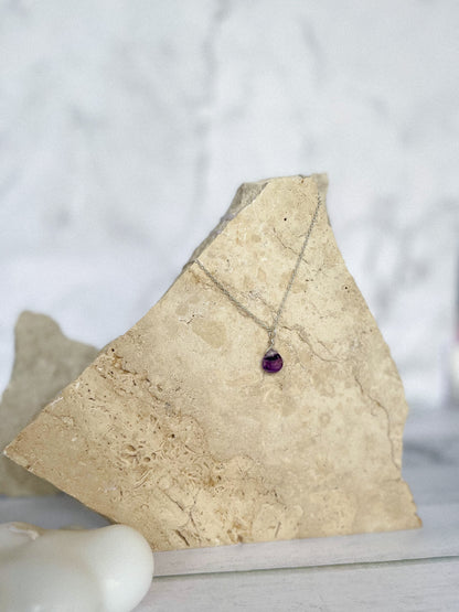 Fluorite Droplet Necklace