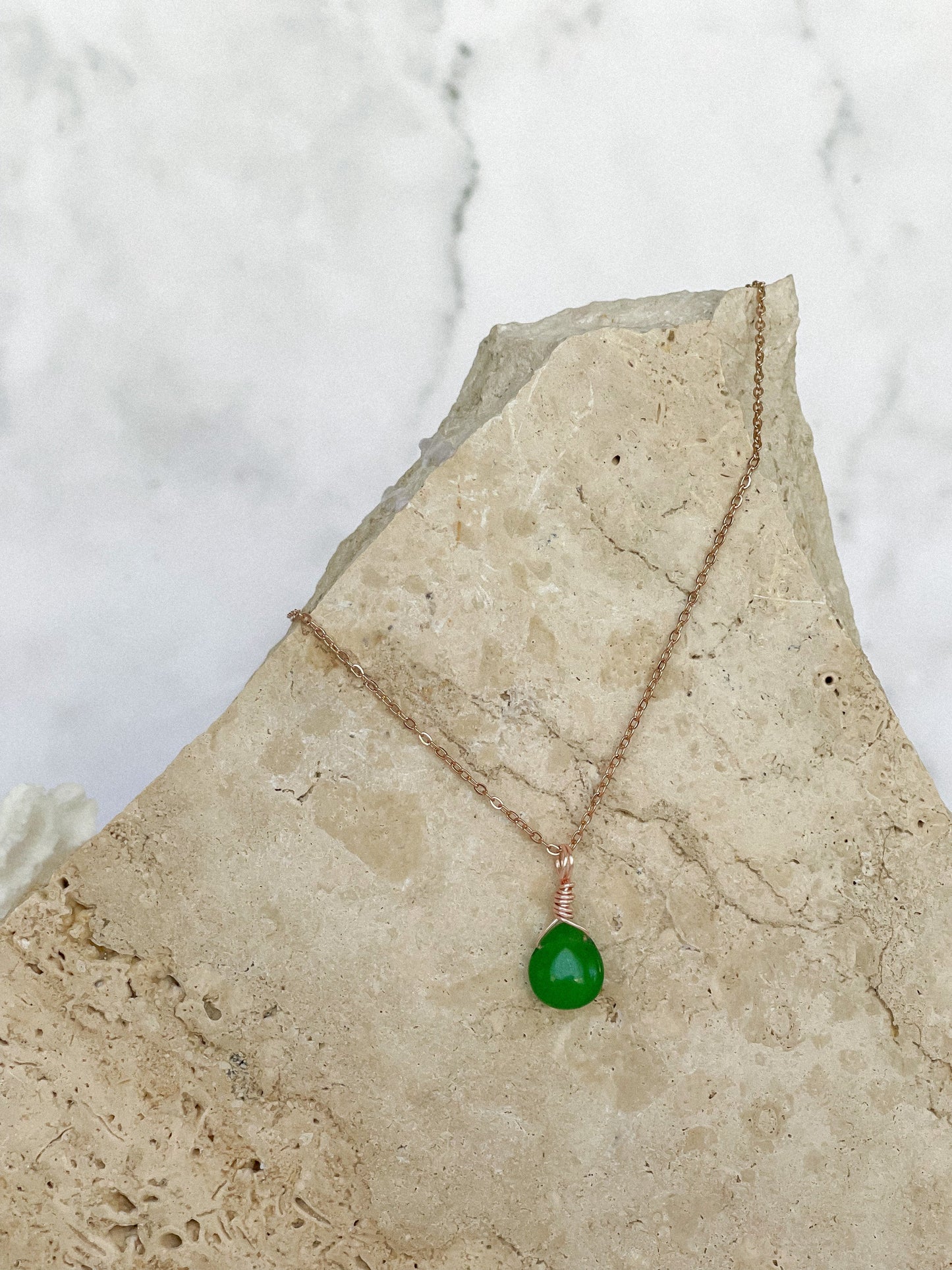 Jade Droplet Necklace
