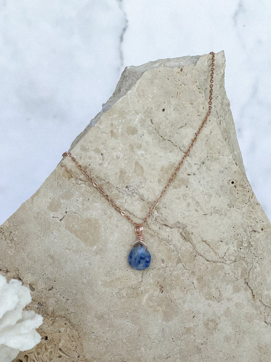 Sodalite Droplet Necklace