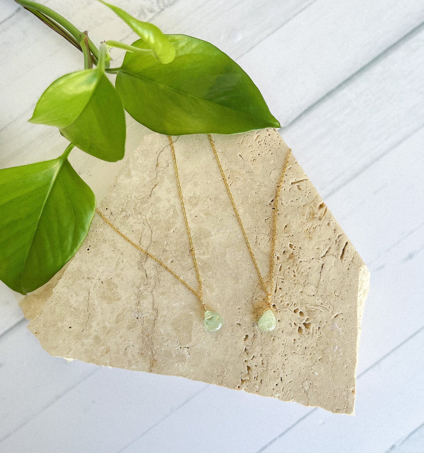 Fluorite Droplet Necklace
